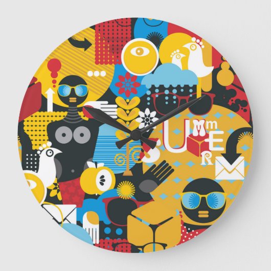 Sommerzeit Große Wanduhr (Vorderseite)