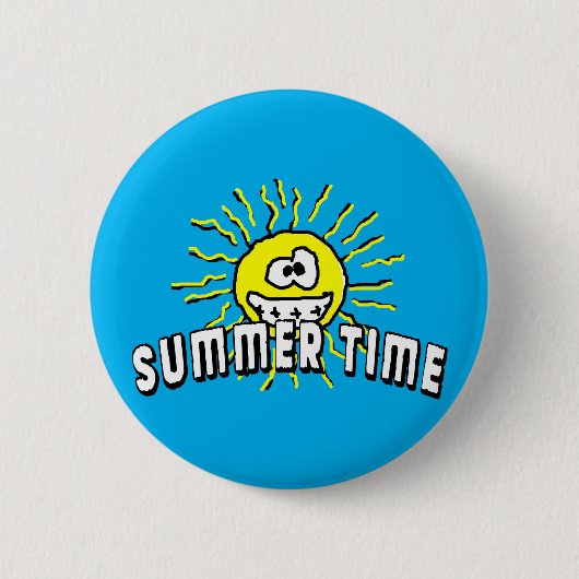 Sommerzeit - Gute Sonne Button (Vorderseite)