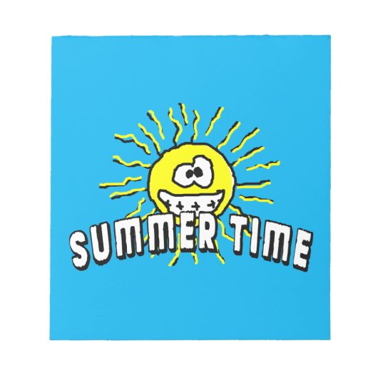 Sommerzeit - Gute Sonne Notizblock (Vorderseite)