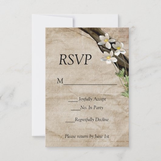 Sommerzeit Hochzeit RSVP Karte (Vorderseite)