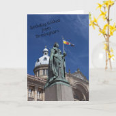 Sommerzeit in Birmingham Birthday Card Karte (Gelbe Blume)