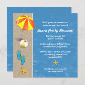 Sommerzeit in der Party Einladung Beach (Vorne/Hinten)