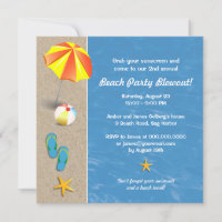 Sommerzeit in der Party Einladung Beach