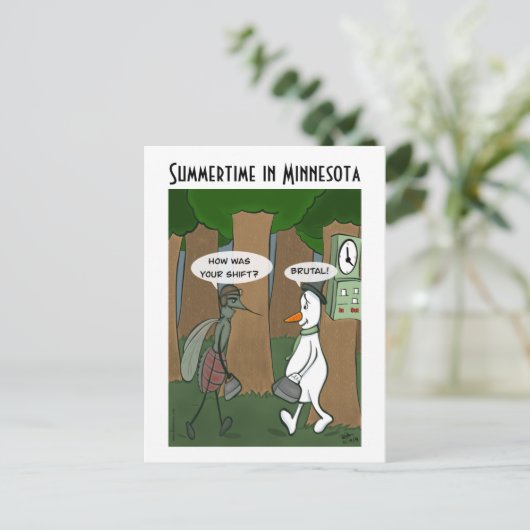 Sommerzeit in Minnesota Postkarte (Stehend Vorderseite)