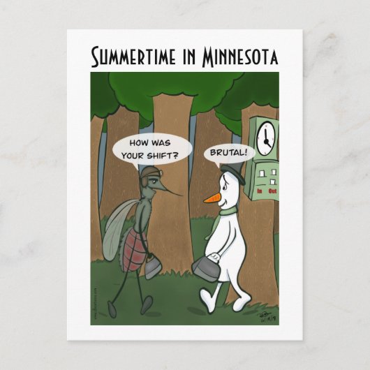Sommerzeit in Minnesota Postkarte (Vorderseite)