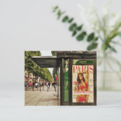 Sommerzeit in Paris Postkarte (Stehend Vorderseite)