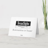 "Sommerzeit in Texas! " Karte (Rückseite)