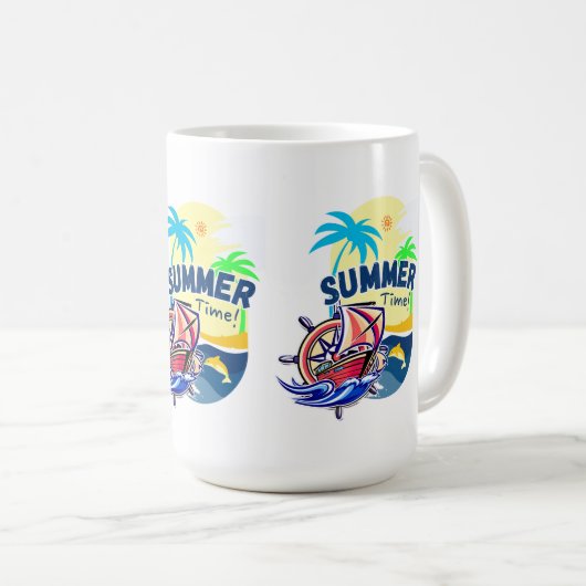 Sommerzeit Kaffeetasse (VorderseiteRechts)