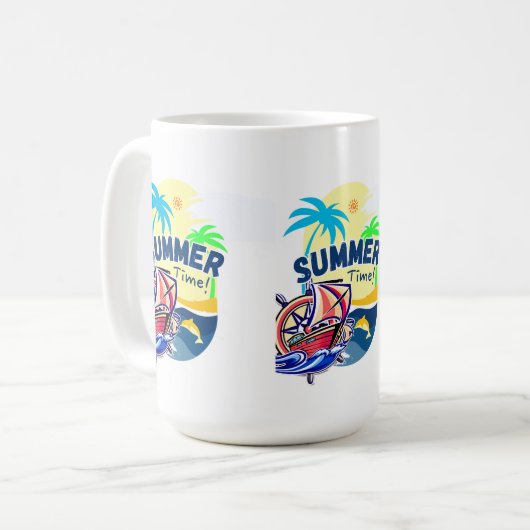 Sommerzeit Kaffeetasse (Vorderseite Links)