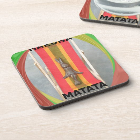 Sommerzeit Kaninchenfarben Untersetzer (Linke Seite)