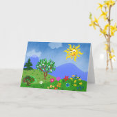 Sommerzeit Karte (Gelbe Blume)