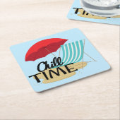 Sommerzeit Kill Time am Strand Rechteckiger Pappuntersetzer (angewinkelt)