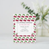 Sommerzeit Kirschen Geburtstag Einladung (Stehend Vorderseite)