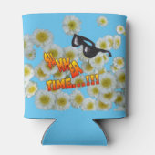 Sommerzeit Kruste. Text-Blume können farbiger sein Dosenkühler (Rückseite)