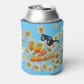 Sommerzeit Kruste. Text-Blume können farbiger sein Dosenkühler (Kanne Rückseite)