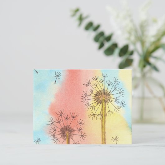 Sommerzeit Lüster Fluffs Postkarte (Stehend Vorderseite)