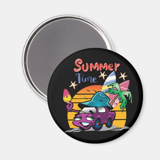 Sommerzeit Magnet (Vorderseite/Rückseite)