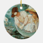 Sommerzeit | Mary Cassatt Keramik Ornament (Hinten)
