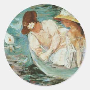 Sommerzeit   Mary Cassatt Runder Aufkleber