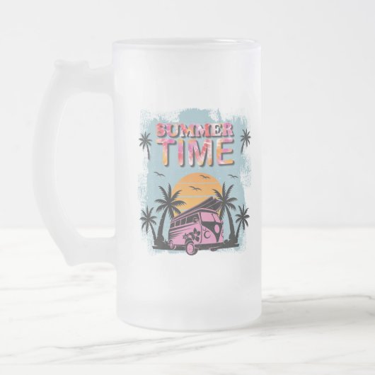 Sommerzeit Mattglas Bierglas (Links)