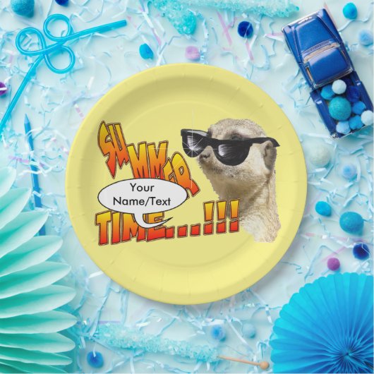 Sommerzeit Meerkat individuell anpassbare Papier T Pappteller (Party)