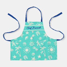 Sommerzeit Muster Personalisiert Kids Schürze