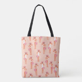 Sommerzeit nahtloses Muster. Junge schöne Frau Tasche (Rückseite)