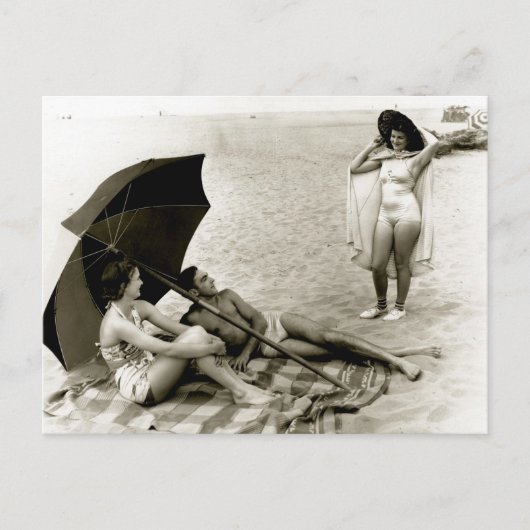 Sommerzeit Oregon Beach - Vintages Foto Postkarte (Vorderseite)