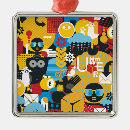 Sommerzeit Ornament Aus Metall (Vorne)