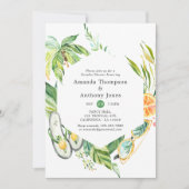 Sommerzeit Paare Dusche Einladung (Vorderseite)