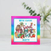 Sommerzeit Party Einladung (Stehend Vorderseite)