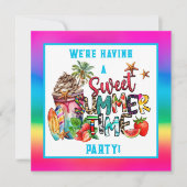 Sommerzeit Party Einladung (Vorderseite)
