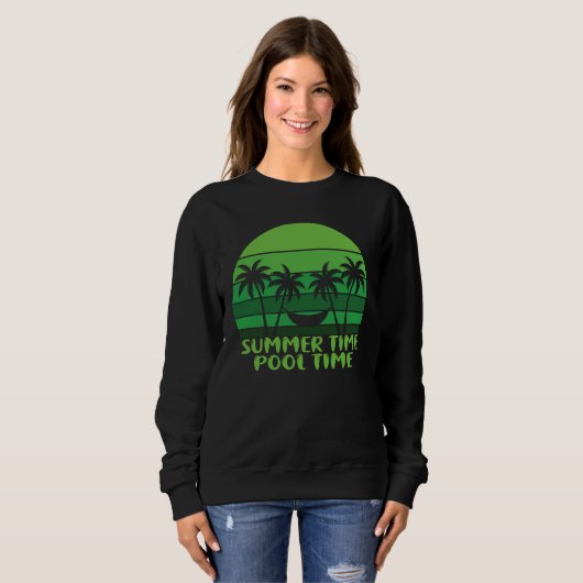 SOMMERZEIT POOL ZEIT. SWEATSHIRT (Vorne ganz)