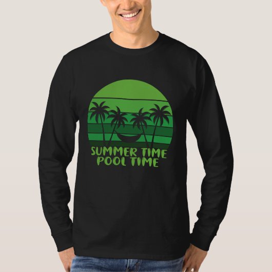 SOMMERZEIT POOL ZEIT. T-Shirt (Vorderseite)