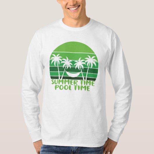 SOMMERZEIT POOL ZEIT. T-Shirt (Vorderseite)