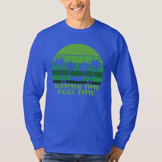 SOMMERZEIT POOL ZEIT. T-Shirt (Vorderseite)