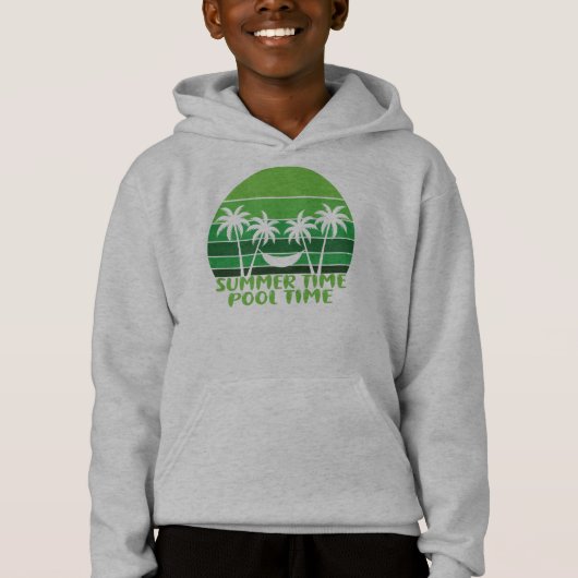 SOMMERZEIT POOLZEIT. HOODIE (Vorderseite)