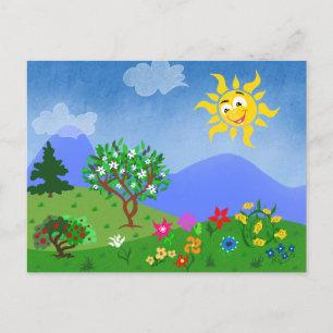 Sommerzeit Postkarte