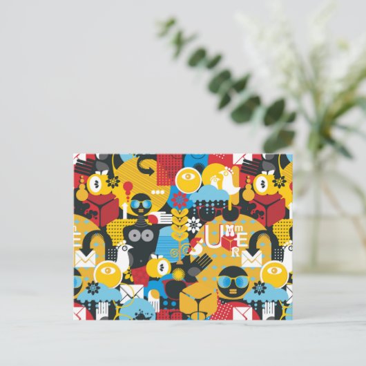 Sommerzeit Postkarte (Stehend Vorderseite)