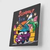 Sommerzeit Quadratische Wanduhr (Winkel)