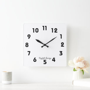 Sommerzeit Quadratische Wanduhr