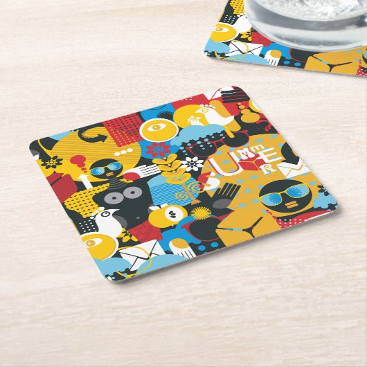 Sommerzeit Rechteckiger Pappuntersetzer (angewinkelt)