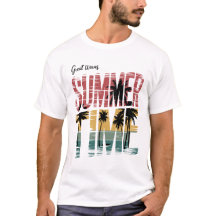 SOMMERZEIT - Retro Beach Sunset Palm Trees Graphi