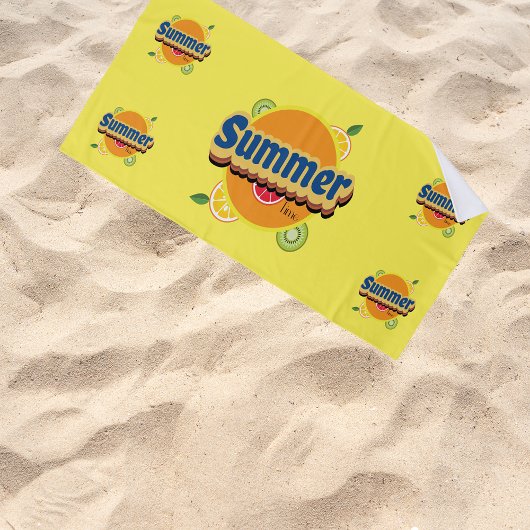 Sommerzeit Retro Vintag Strandtuch