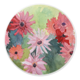 Sommerzeit-rosa und grüner Keramik-Griff Keramikknauf