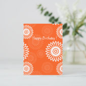 Sommerzeit Rote Postkarte (Stehend Vorderseite)