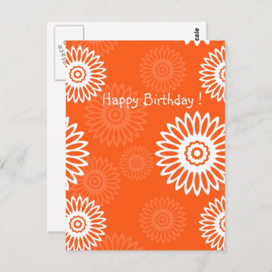 Sommerzeit Rote Postkarte (Vorne/Hinten)