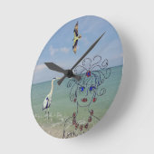 Sommerzeit Runde Wanduhr (Winkel)