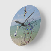 Sommerzeit Runde Wanduhr (Winkel)