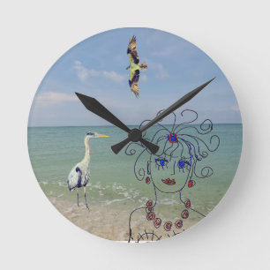 Sommerzeit Runde Wanduhr